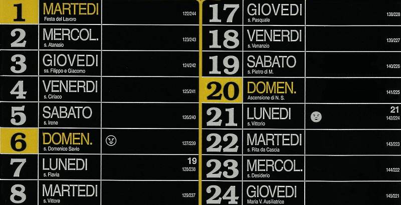 Calendario 2012 - Maggio